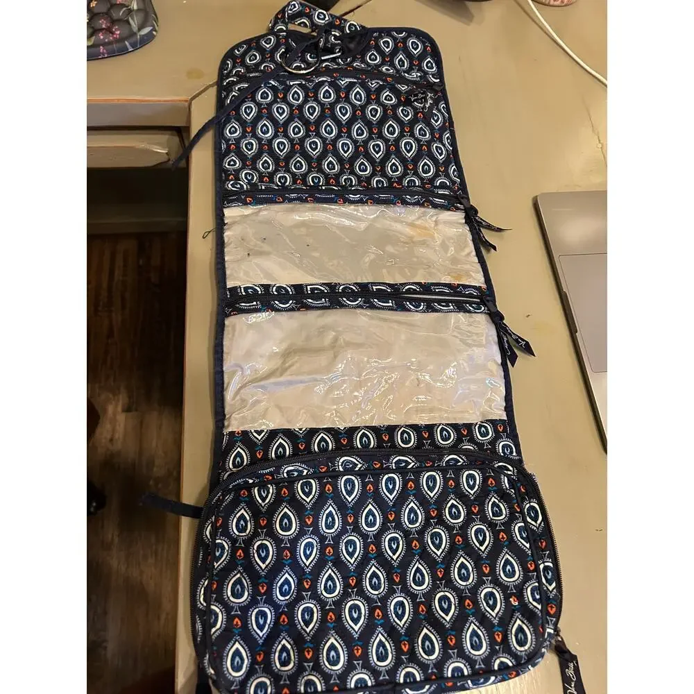 Vera Bradley Navy Printed Travel Case